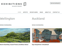 Tablet Screenshot of exhibitionsgallery.co.nz